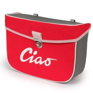 Borsa laterale rossa e grigia per Ciclomotori Piaggio Ciao 50 tutti i modelli fino al 1995