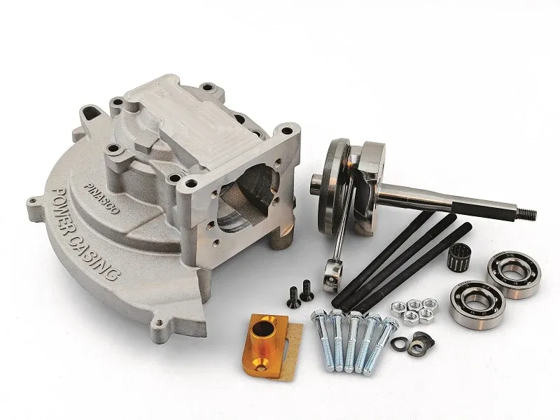 Carter motore Pinasco master 46x46 4 Prigionieri Piaggio Ciao SI Bravo con albero spinotto 12