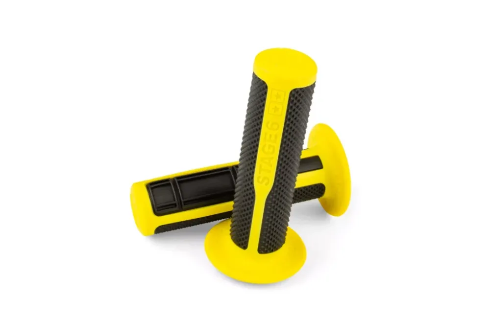 Coppia manopole gialle e nere universali per Scooter Moto Ciclomotori 22/25mm