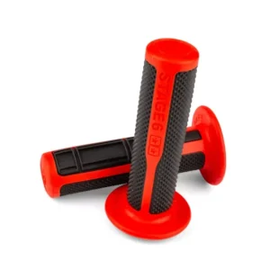 Coppia manopole rosse e nere universali per Scooter Moto Ciclomotori 22/25mm