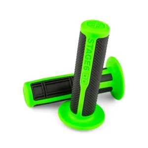 Coppia manopole verdi e nere universali per Scooter Moto Ciclomotori 22/25mm