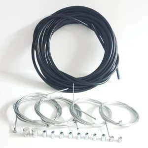 Kit cavi e guaine nere Piaggio Ciao Si Bravo Boss Boxer Grillo Superbravo (X LEVE PLASTICA)