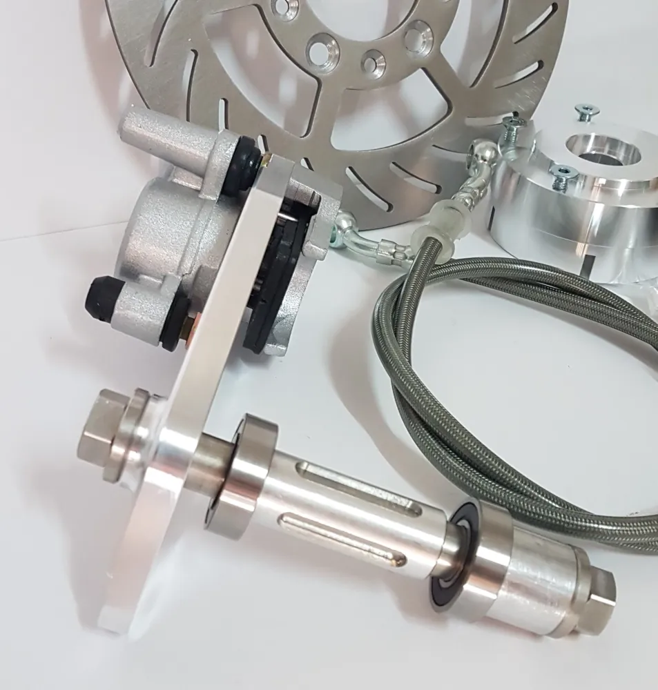 Kit freno disco ruota anteriore per Piaggio Ciao con cerchi lega 10 razze parallele