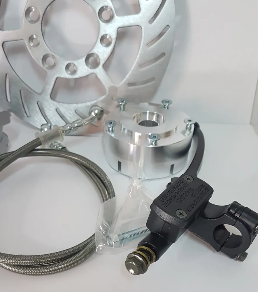Kit freno disco ruota anteriore per Piaggio Ciao con cerchi lega 10 razze parallele