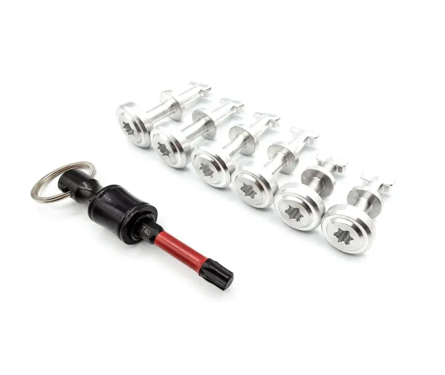 Kit viti perni fianchetti con testa stella alluminio cnc Piaggio Ciao P PX PXV PV