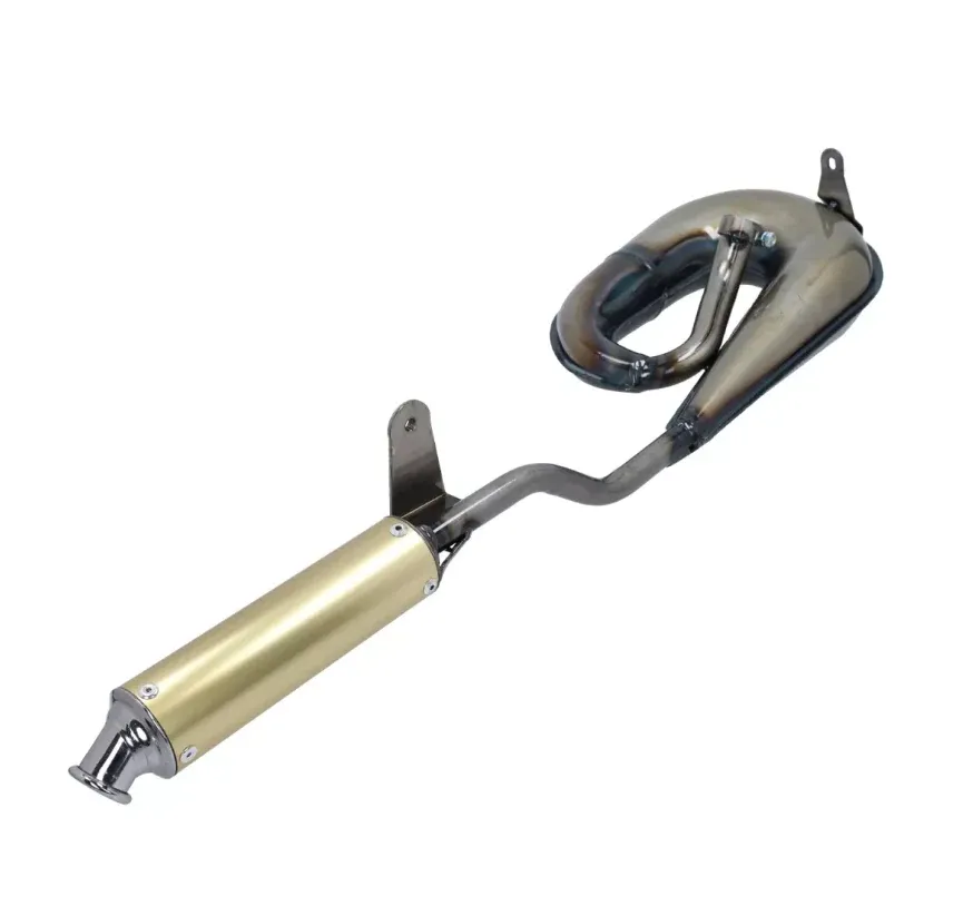 Marmitta scarico espansione Tecno silenziatore color oro Piaggio Ciao Bravo 50 scarico 22mm