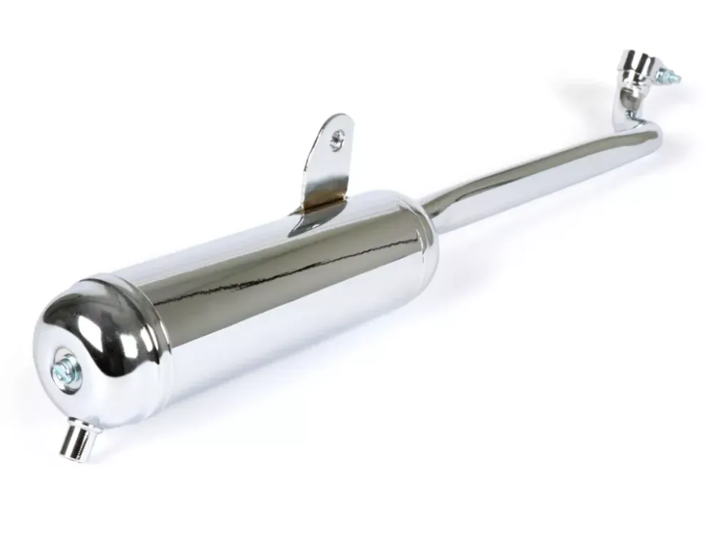 Marmitta scarico terminale Tecno cromata per Ciclomotori Piaggio Ciao Bravo 50 scarico 22mm