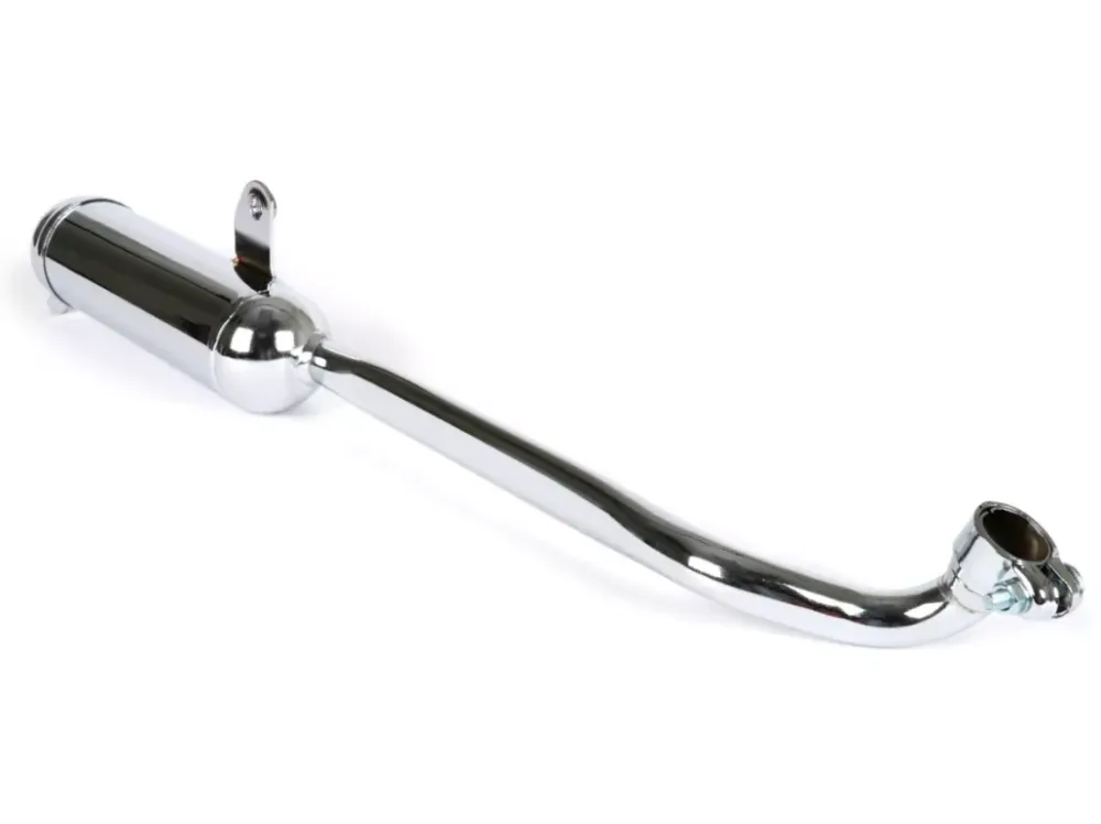 Marmitta scarico terminale Tecno cromata per Ciclomotori Piaggio Ciao Bravo 50 scarico 22mm