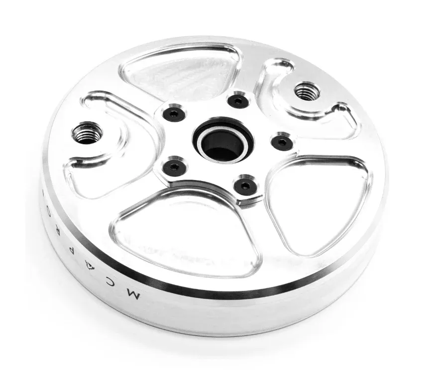Piastra completa di cuscinetto supporto ruota posteriore MC PROPARTS Piaggio Boxer 50 argento