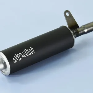 Silenziatore nero alluminio per marmitta Polini Top One Piaggio Ciao