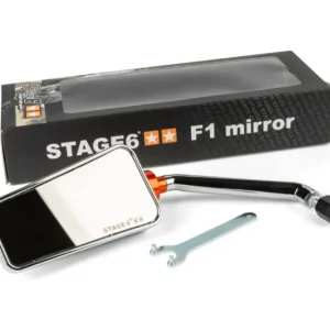 Specchio retrovisore sinistro Stage 6 cromato attacco M8 Scooter Moto Ciclomotori