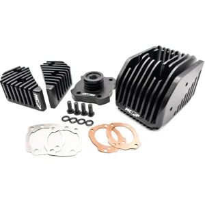 Testa testata nera MC PROPARTS scompobile per cilindro Malossi BIG DEPS 4 Piaggio Ciao SI Bravo