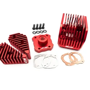 Testa testata rossa MC PROPARTS scompobile per cilindro Malossi BIG DEPS 4 Piaggio Ciao SI Bravo