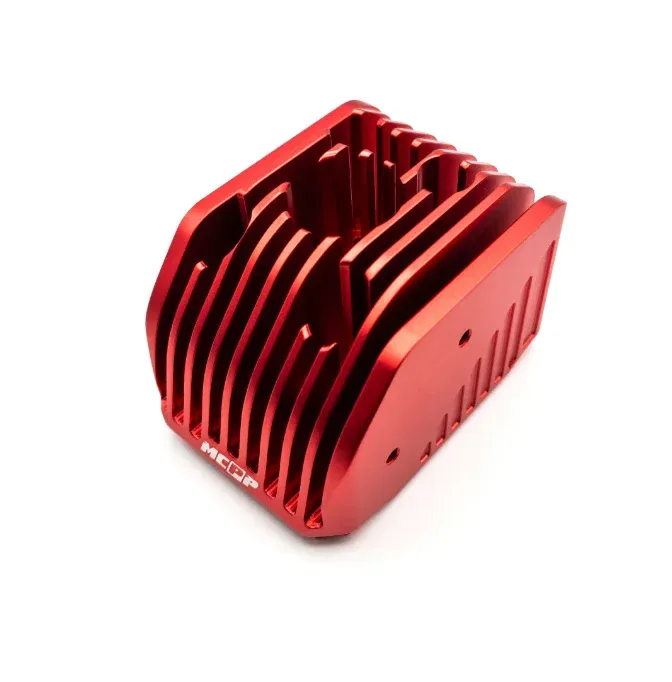 Testa testata rossa MC PROPARTS scompobile per cilindro Malossi BIG DEPS 4 Piaggio Ciao SI Bravo