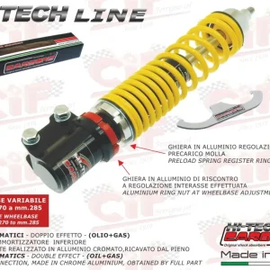 Ammortizzatore anteriore Carbone Hi Tech molla gialla Vespa GT GTS GTV 125 200 250 300