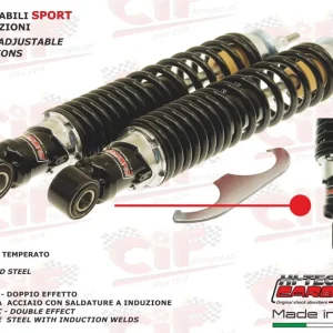 Coppia ammortizzatori posteriori neri Carbone Vespa GTS 125 200 250 300 tutti i modelli
