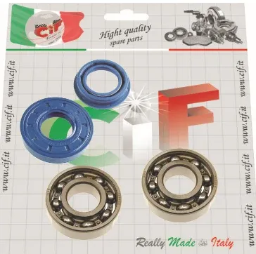 Kit cuscinetti e paraoli albero motote scooter Minarelli 50