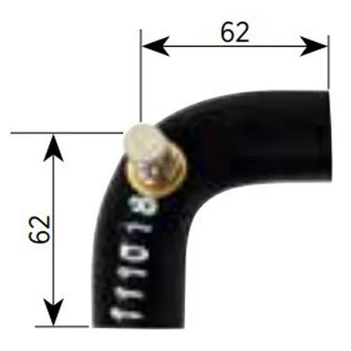Raccordo angolare gomma con sfiato Ø22 mm - Alde