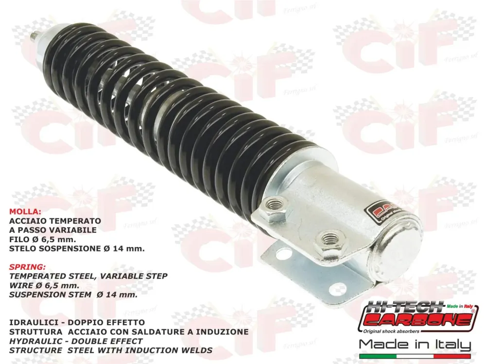 Ammortizzatore anteriore tipo originale Carbone Vespa PX freno disco 125 150