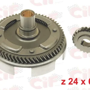 Campana frizione + pignone 24/61 denti elicoidali Vespa 50 Special L N R PK