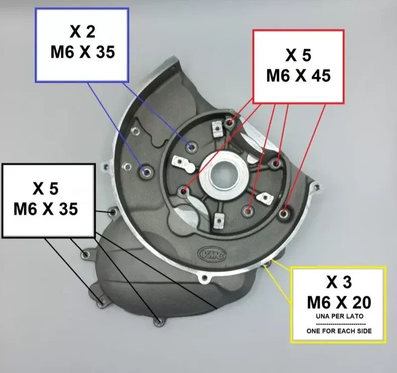 Carter motore VMC X1 modello valvola rotante Vespa Special L N R ET3 PRIMAVERA PK
