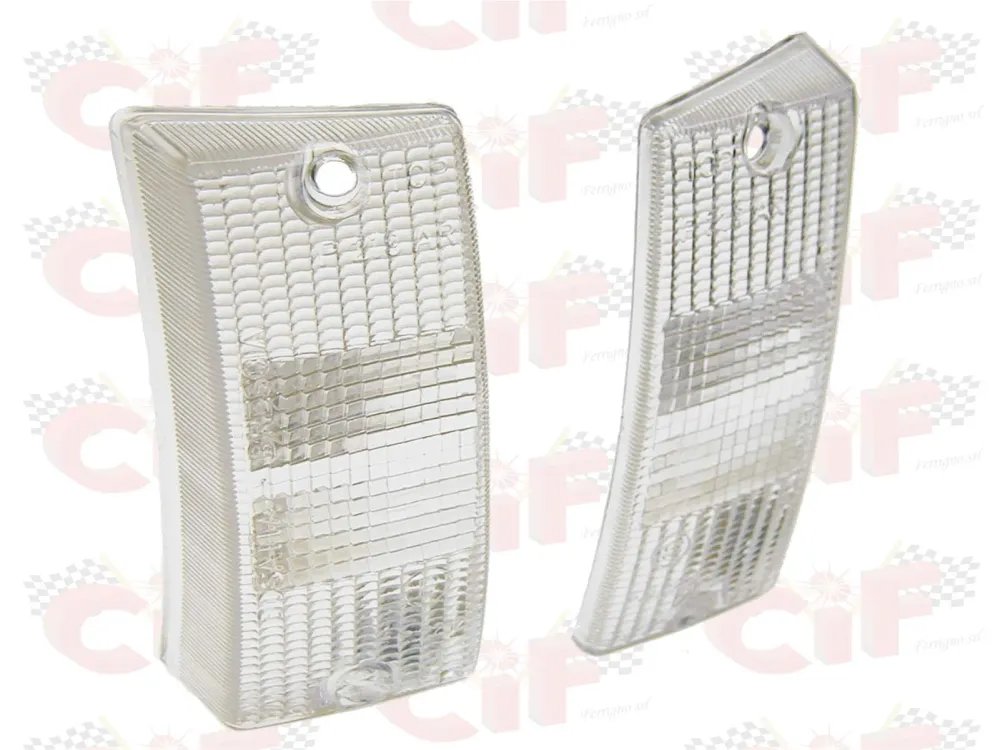 Coppia plastiche bianche frecce anteriori Vespa PX LML 125 150 200