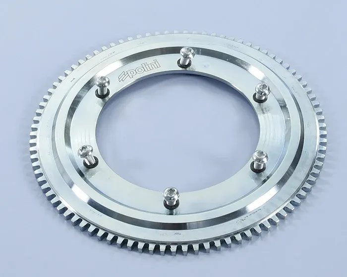 Corona volano dentata Polini per kit accensione elettronica Piaggio Ape / Vespa con avviamento elettrico