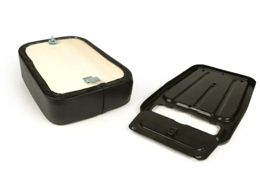 Cuscino sella posteriore nera con piastra Vespa 50 90 125