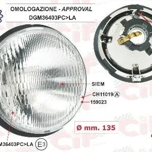 Faro anteriore originale Siem per Vespa HP FL FL2 50 125