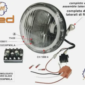 Faro fanale anteriore Siem Led Vespa PE PX 125 150 200 1977-1983