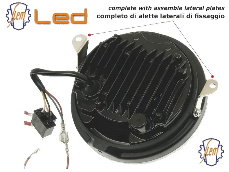 Faro fanale anteriore Siem Led Vespa PE PX 125 150 200 1977-1983