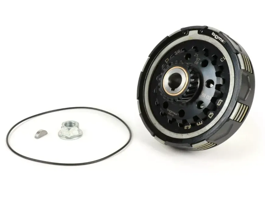 Frizione completa BMG Pro Superstrong 2.0 21 denti per primaria 67/68 Vespa Cosa PX T5 RALLY SPRINT SUPER GT