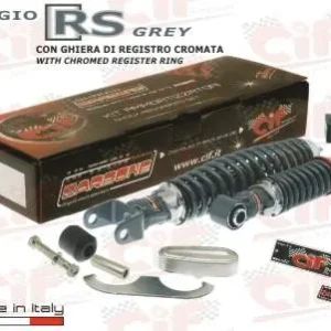 Kit ammortizzatori Carbone RS grigi regolabili Vespa 50 Special L N R 125 ET3 PRIMAVERA