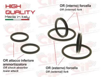 Kit anelli oring mozzo anteriore forcella Vespa 50 90 125 SPECIAL ET3 PRIMAVERA PK