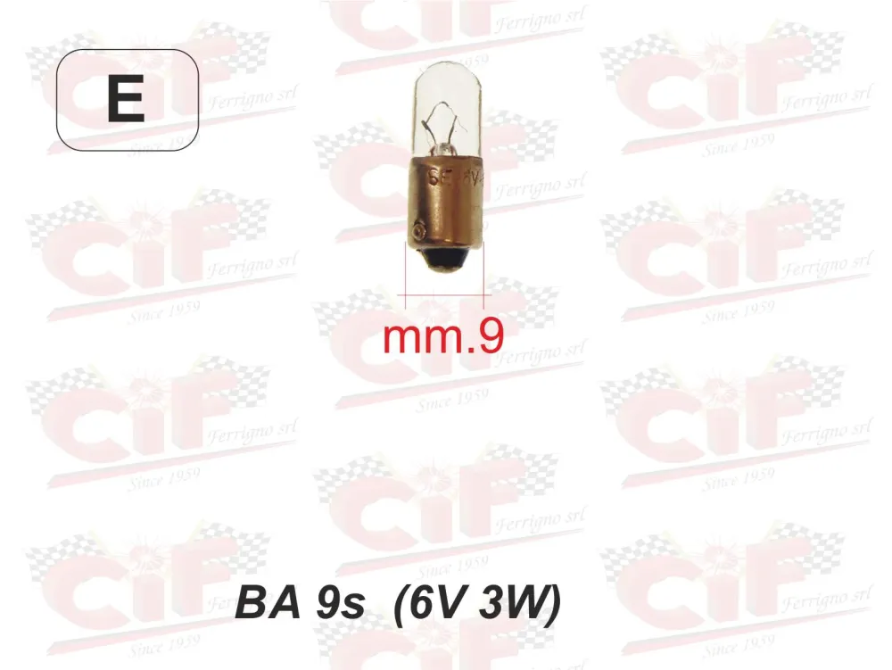 Lampada 6 Volt 3 Watt Vespa VNA VNB PK S