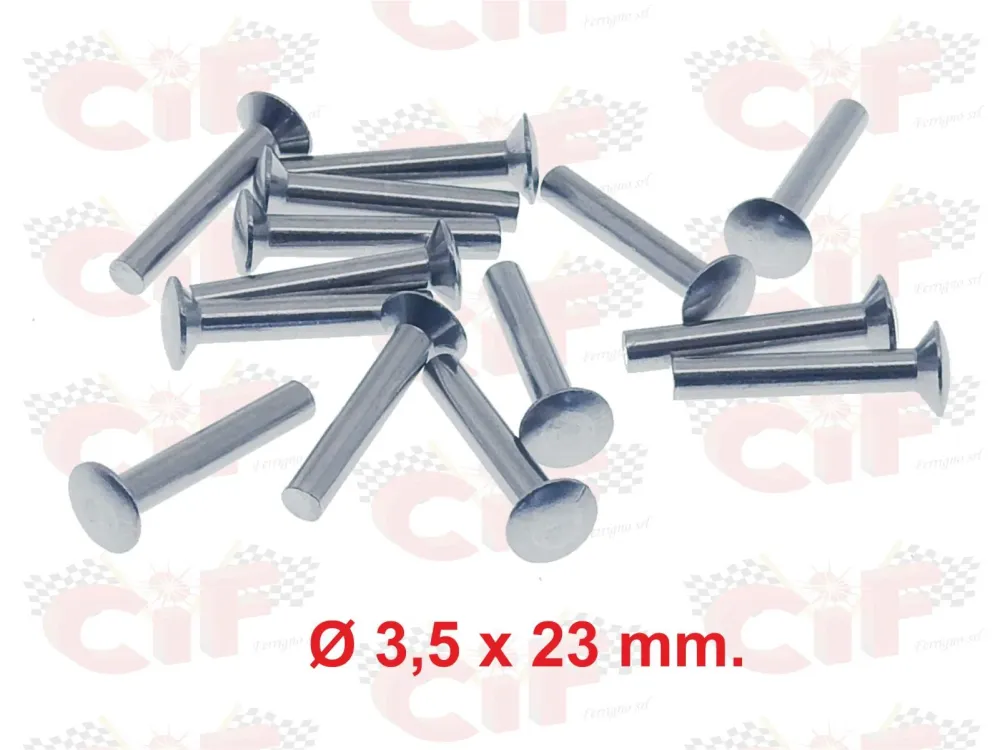 Ribattino alluminio 3.5X23 per strisce pedana Vespa