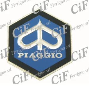 Targhetta adesiva esagonale Piaggio 31mm