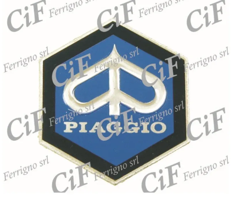 Targhetta adesiva esagonale Piaggio 31mm