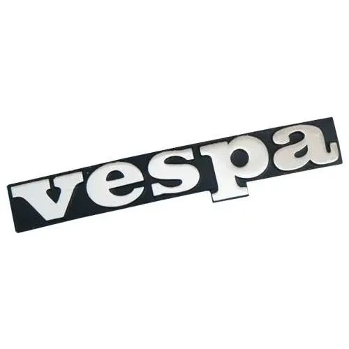 Targhetta per scudo anteriore "Vespa" PX Arcobaleno 125 150 200 alluminio