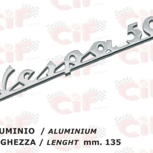 Targhetta scudo anteriore alluminio "Vespa 50"