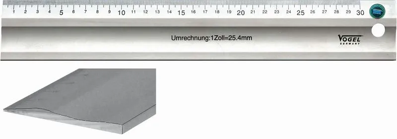 Metro Nastro Digitale Righello da lavoro Vogel Germany con smusso con graduazione cm 300 mm 50 x 5 mm 1795300030