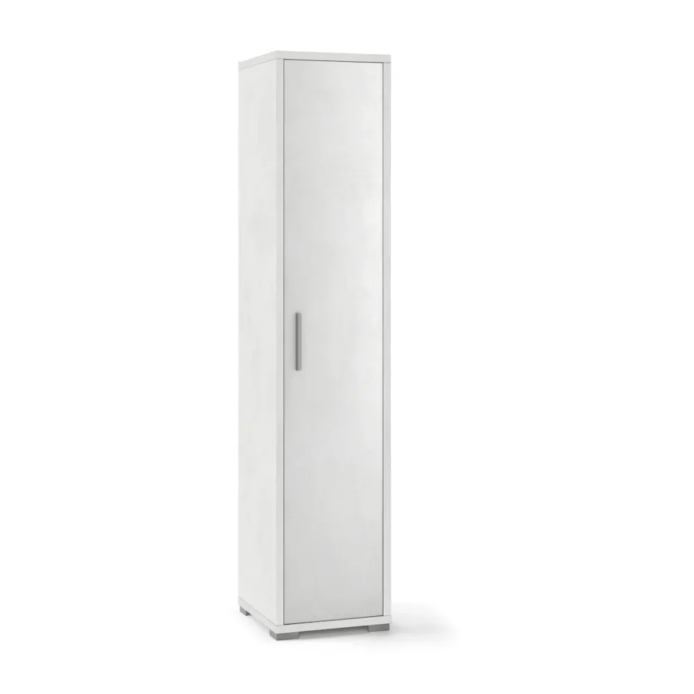 Segnaletica di Emergenza Mobile libreria colonna "Slim1" legno 1 anta ripiani regolabili cm 39x41 182h