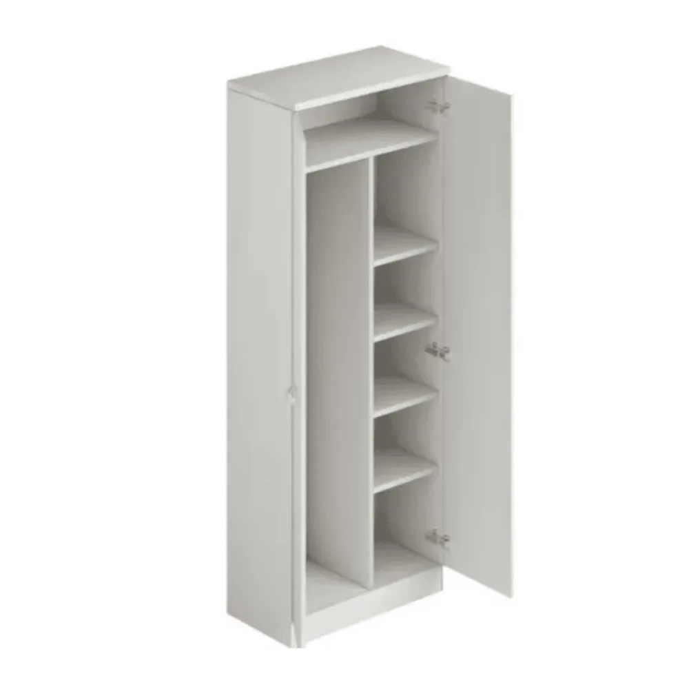 Estintore Polvere Armadio multiuso "Gin" contemporaneo 2 ante con ripiani cm 71x38 182h