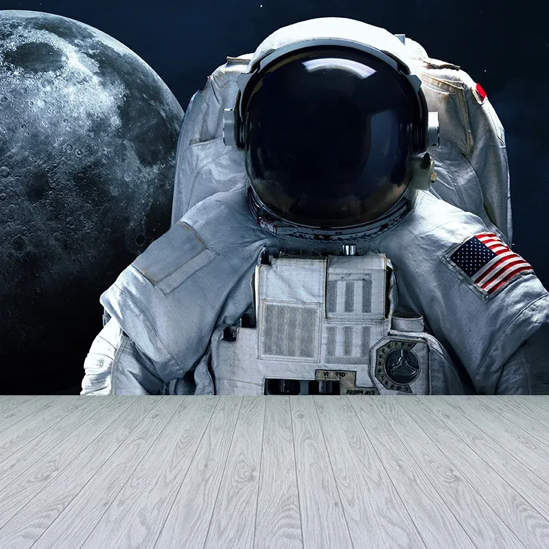 Rivestimento murale stampato con astronauta bianco, resistente alle macchie, per camera da letto di ragazzi immaginari per...