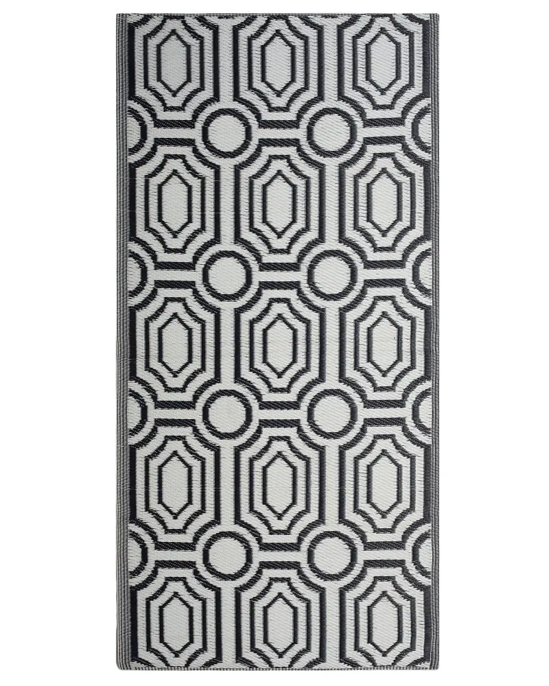Reversible Area Rug 90 x 180 cm Black BIDAR