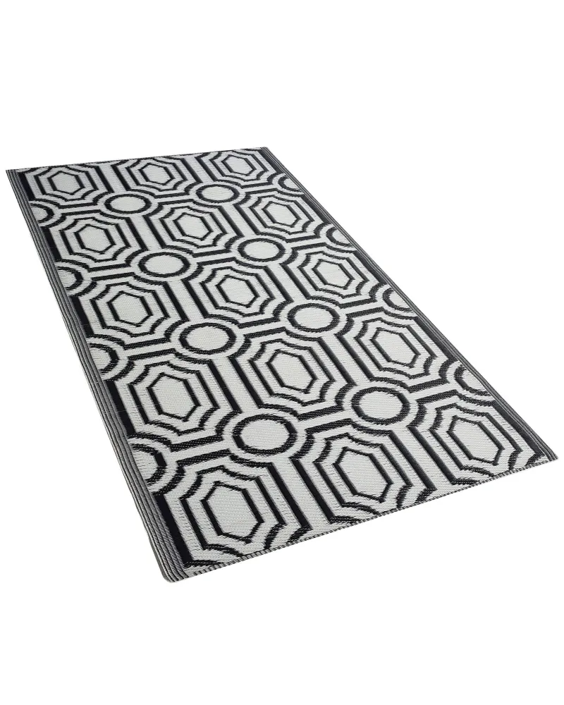 Reversible Area Rug 90 x 180 cm Black BIDAR