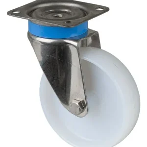 Rulli BS rullo per apparecchi acciaio inossidabile larghezza ruota 27 mm Ø ruota 100 mm portata 90 kg cuscinetto strisciam...