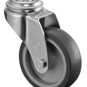 Rullo per apparecchi con rulli BS larghezza ruota 25 mm Ø ruota 75 mm portata 60 kg rivestimento gomma grigia cuscinetto s...