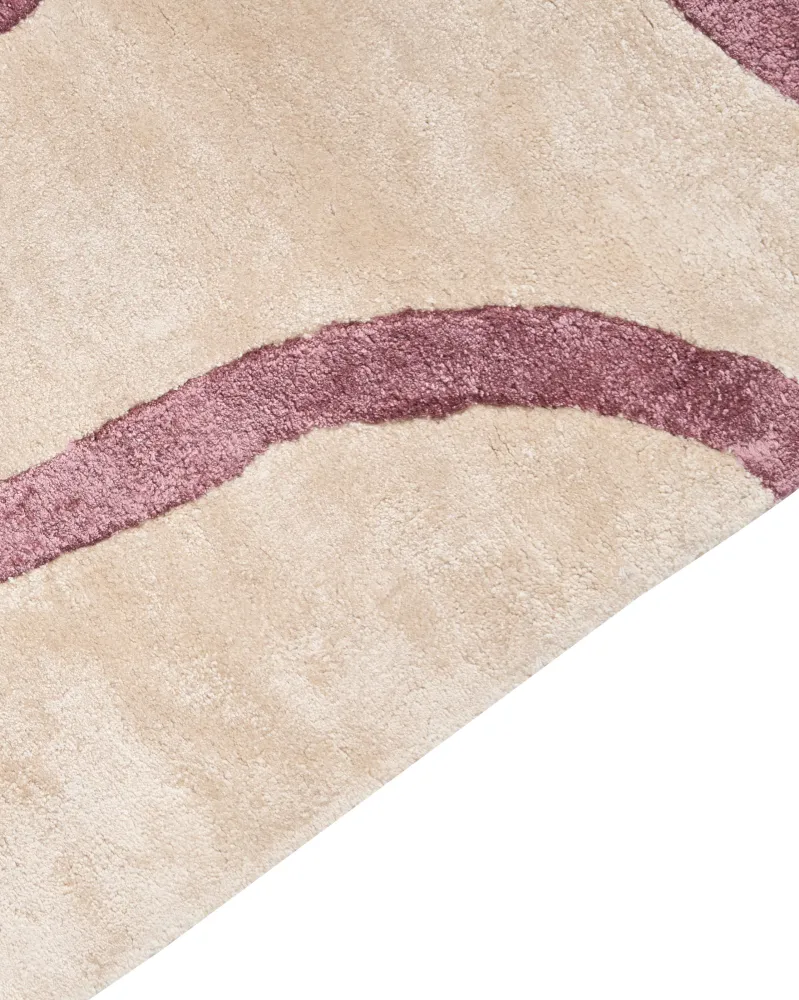Viscose Area Rug Abstract Pattern 160 x 230 cm Nocciola and Pink KAPPAR