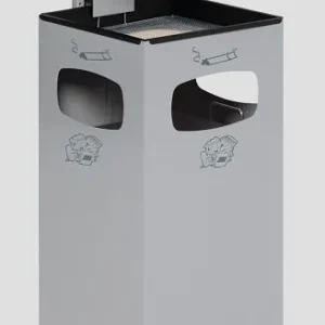 Kit di Neutralizzazione VAR pattumiera / posacenere B 32 con tettuccio incluso inserto interno argento 12192